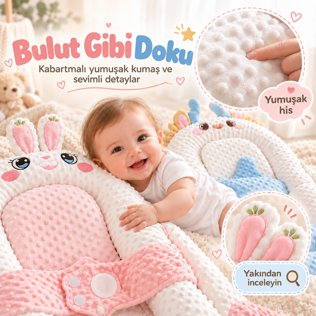 Kabartmalı kumaş yüzeyini anlatan temsili detay görseli