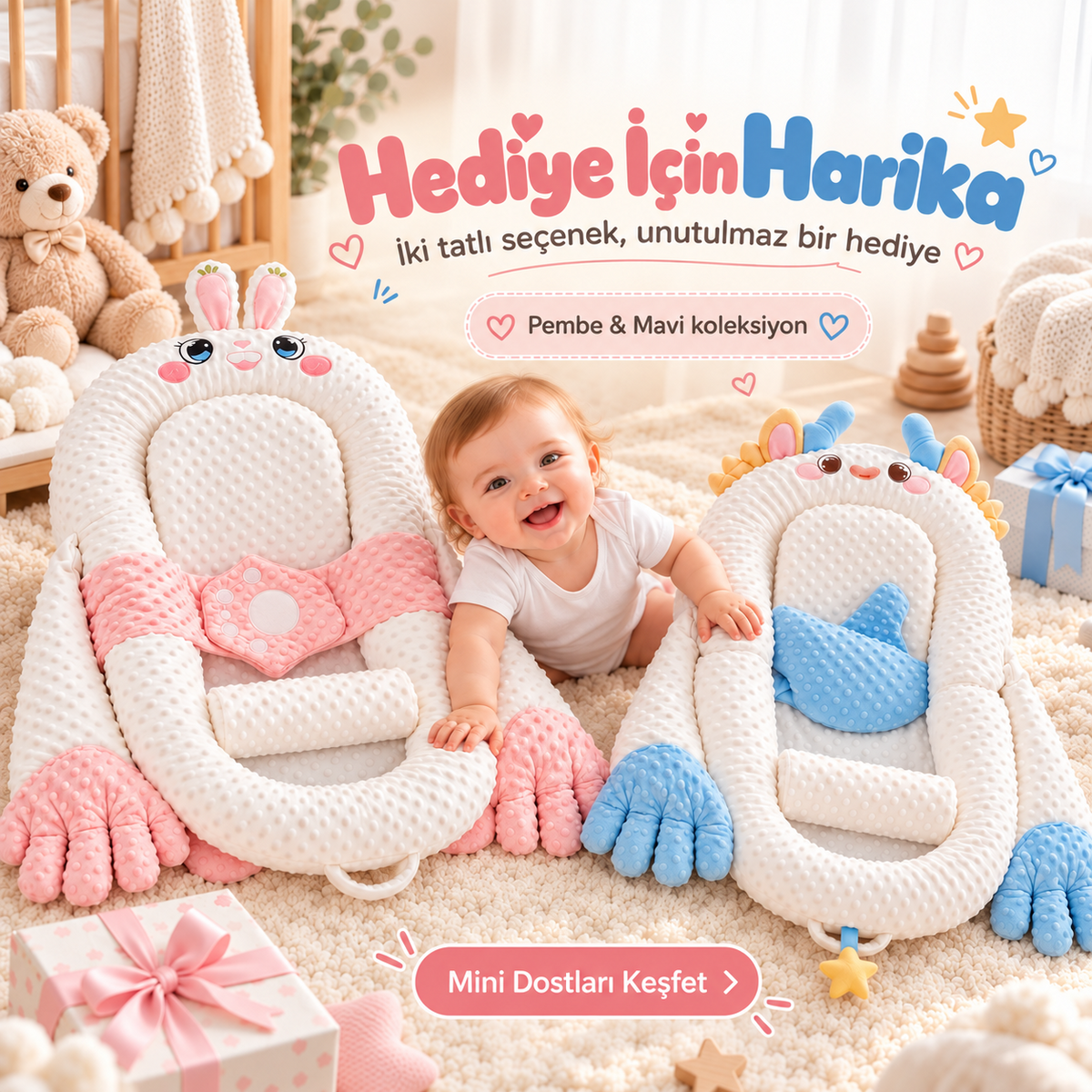 Mini Dostlar hediye fikri tanıtım sahnesi